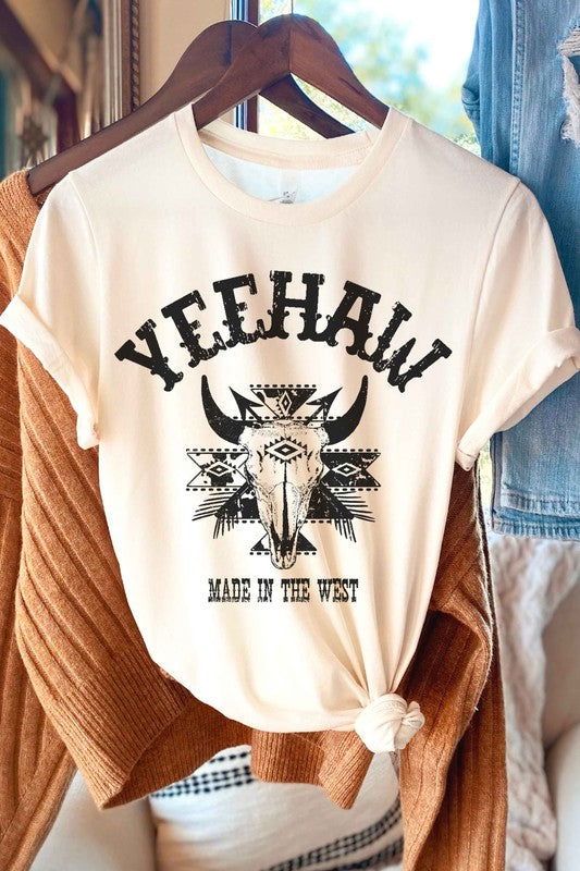 YEEHAW AZTEC LONGHORN Graphic Tee - Hassle Free Cart