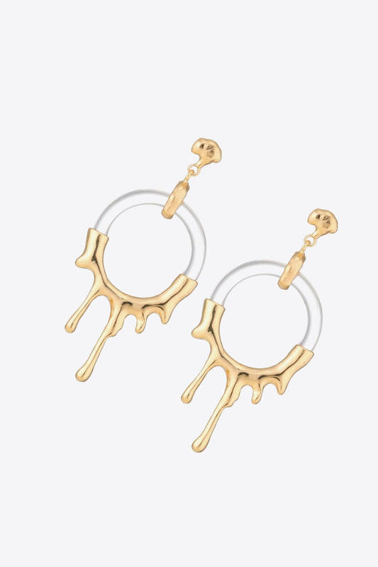 Zinc Alloy and Resin Drop Earrings | Hassle Free Cart