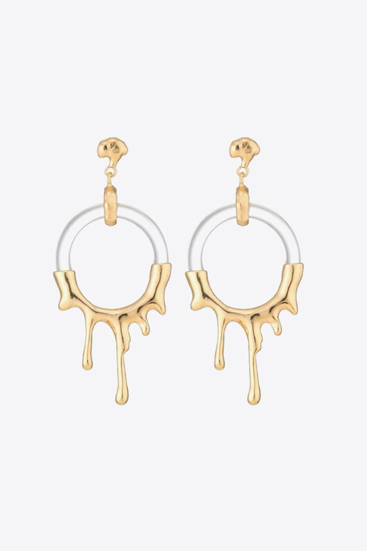 Zinc Alloy and Resin Drop Earrings | Hassle Free Cart