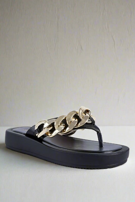 Zing Link Chain Thong Flats - Hassle Free Cart