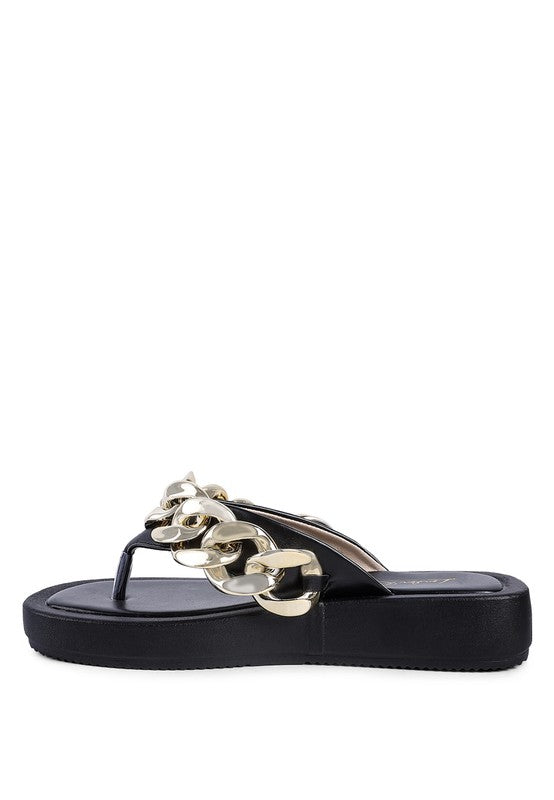 Zing Link Chain Thong Flats - Hassle Free Cart