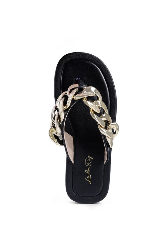 Zing Link Chain Thong Flats - Hassle Free Cart