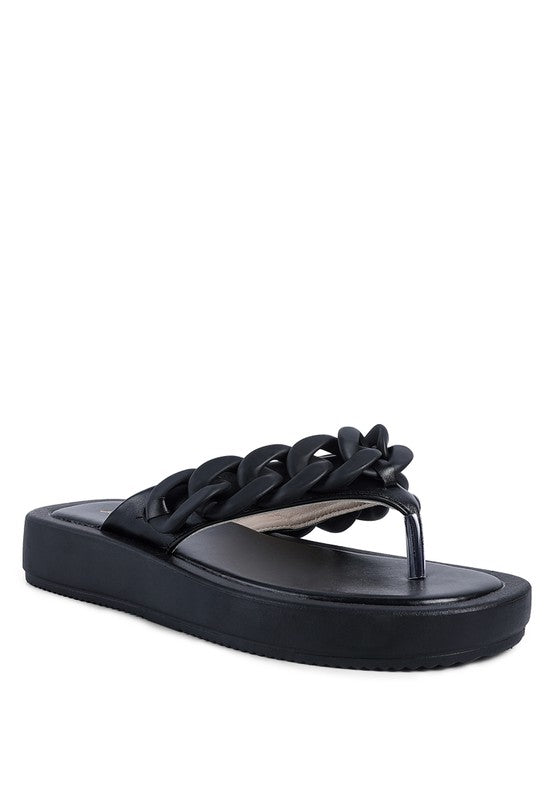 Zing Link Chain Thong Flats - Hassle Free Cart