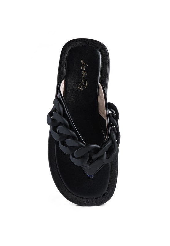 Zing Link Chain Thong Flats - Hassle Free Cart