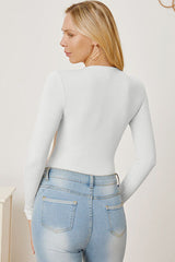 Zip Up Long Sleeve Bodysuit | Hassle Free Cart