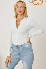 Zip Up Long Sleeve Bodysuit | Hassle Free Cart