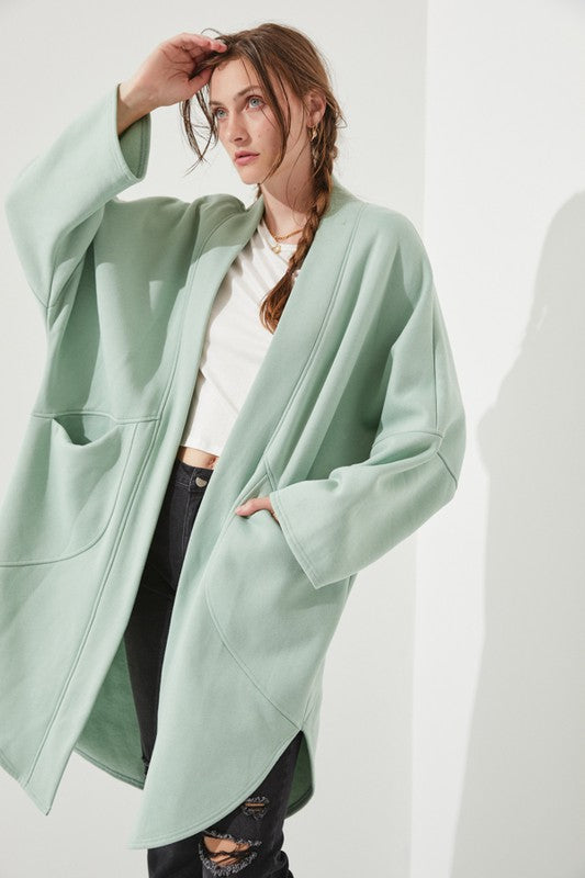 Sage Oversized Knit Cardigan