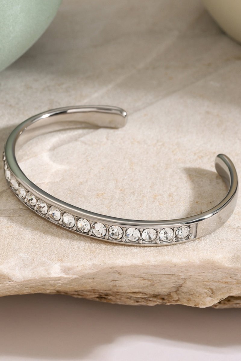 Stainless Steel Inlaid Zircon Bracelet