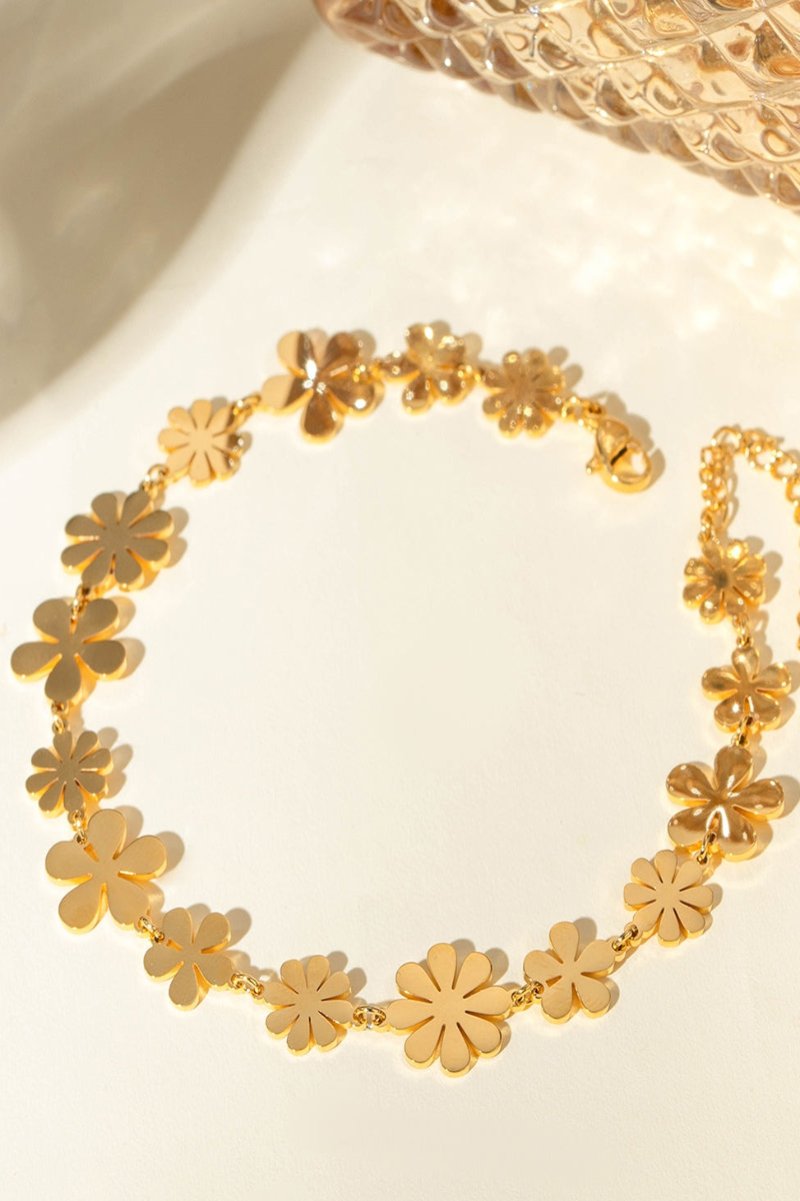 18K Gold-Plated Flower Bracelet