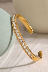 Stainless Steel Inlaid Zircon Bracelet