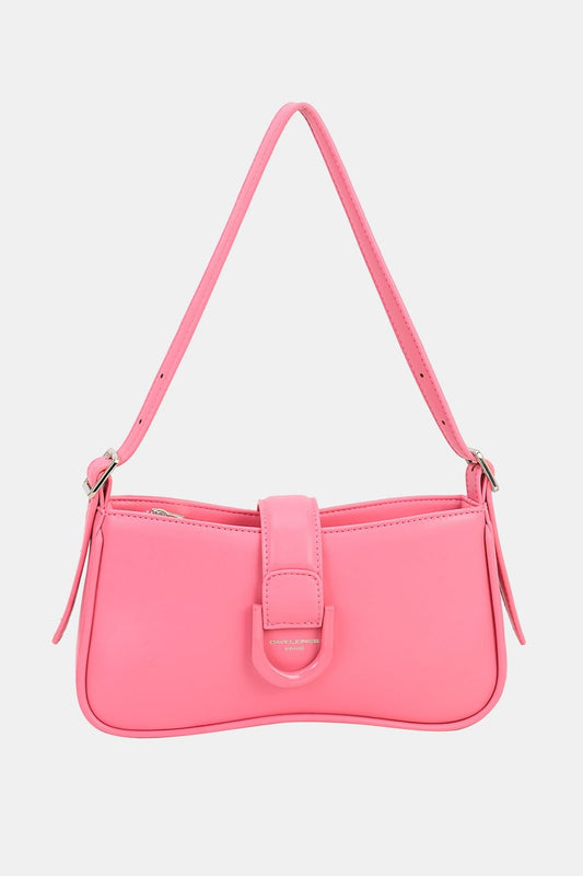 Pink David Jones PU Leather Shoulder Bag