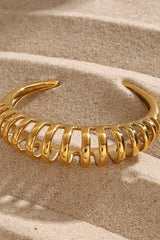 18K Gold-Plated Stainless Steel Cutout Bracelet