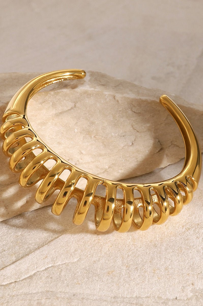 18K Gold-Plated Stainless Steel Cutout Bracelet