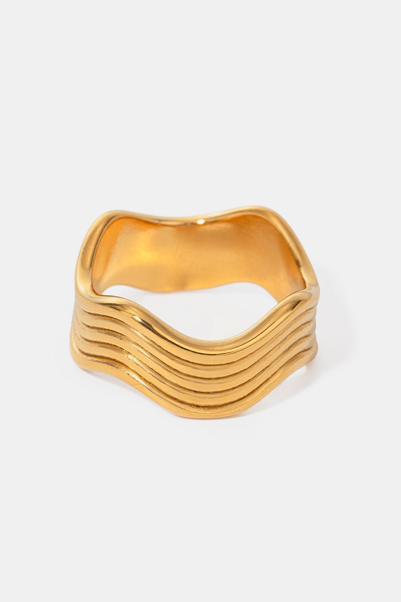 Gold Plated Stainless Steel Corrugated Ring