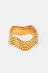 Gold Plated Stainless Steel Corrugated Ring