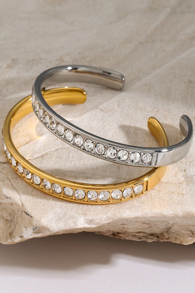 Stainless Steel Inlaid Zircon Bracelet