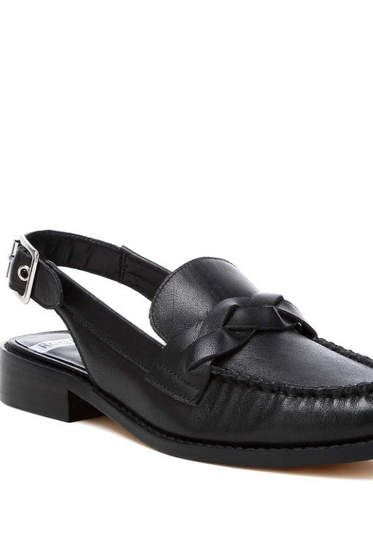 Jemykin Genuine Leather Loafer Sandals