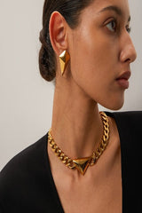 18K Gold-Plated Stainless Steel Geometric Earrings