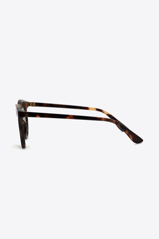 Black Tortoiseshell Round Polycarbonate Sunglasses